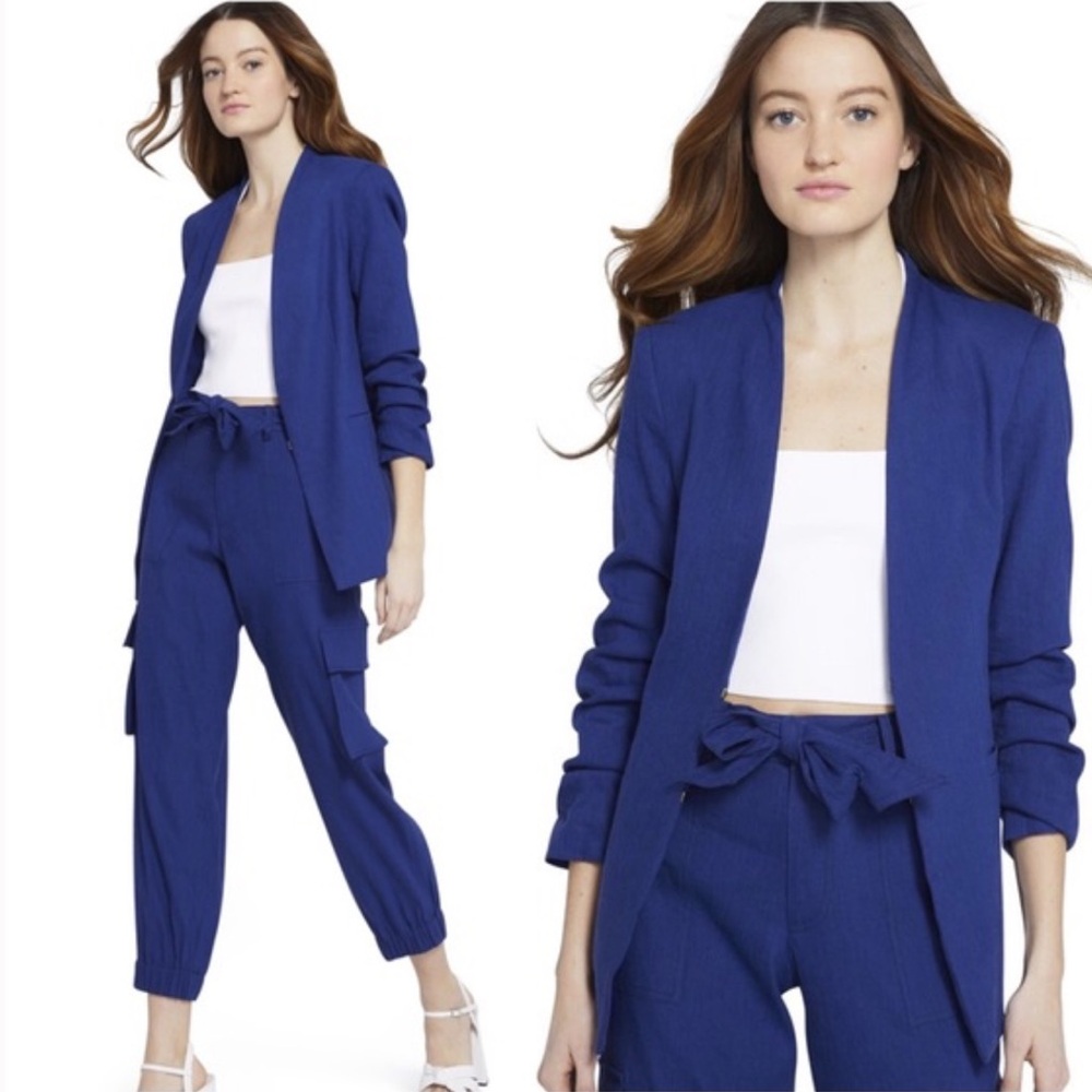 ALICE + OLIVIA Jerri Linen Blend Blazer